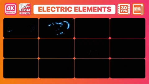 FlashFX Electric Elements And Transitions Pack Stock Footage 130714543