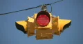 Flashing 4-way stoplight. HD Footage