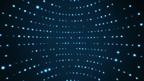 Flashing blue leds rotating curved background loop Stock Footage 117067839