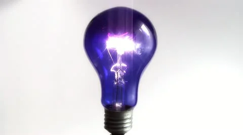Flashing blue light bulbs Stock Footage 12568873
