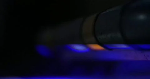 Flashing blue lights close up Stock Footage 277386192
