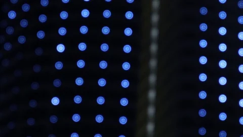 Flashing blue lights in defocus. Video stock 119562504
