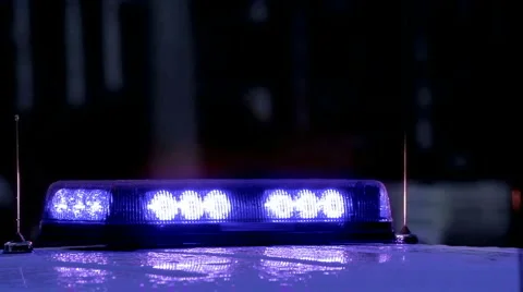 Flashing Blue Lights Video stock 1062018