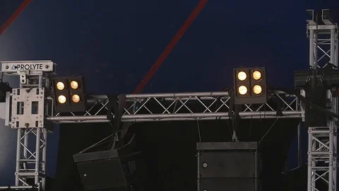 Flashing Bright Event Lights Stock Footage 92780315