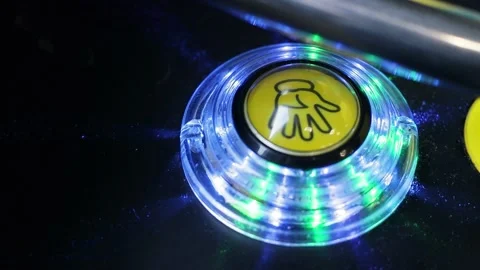 Flashing button on slot machine Stock Footage 220554156