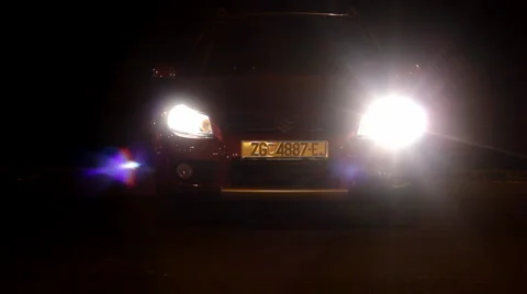 Flashing car lights 库存影片 2113353
