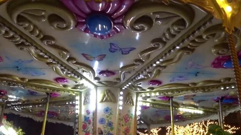 Flashing carousel Stock Footage 84866213