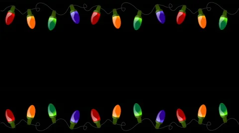 Flashing Christmas lights on alpha channel Stock Footage