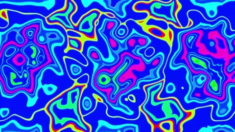 Flashing Colorful Distorted Pattern Art VJ Loop Stock Footage 240323744