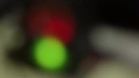 Flashing Colorful LED Lights Creating Abstract Bokeh Effect 動画素材 338224722