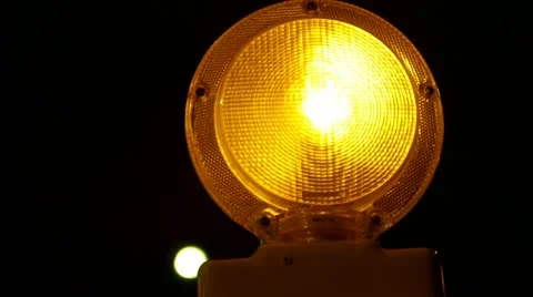 Flashing Construction Light Video stock 12527303