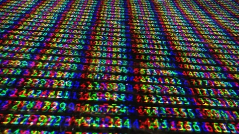 Flashing Data Storm Glitch Background Video stock 72609203