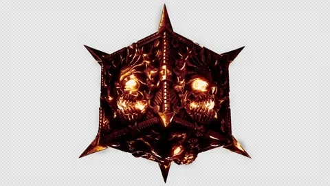 Flashing Demonic Cube VJ Loop Stock Footage 142547555