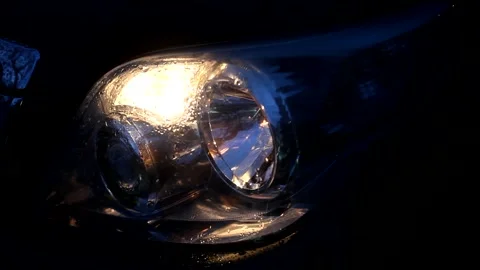 Flashing direction indicator on a car. Stock Footage 132290579