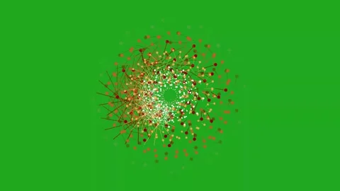 Flashing dots with connectors motion graphics with green screen background Stock Footage 278847098