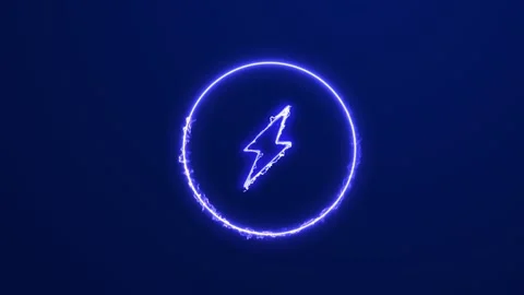 Flashing electric lightning icon button animation with alpha channel 스톡 동영상 273443885