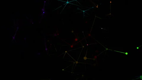 Flashing elements of the structure.Network Nodes - an abstract representation of Stock Footage 94729471