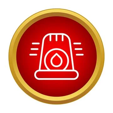 Flashing emergency light siren creating an alarm signal Stock Illustration
