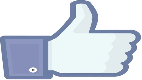 Flashing Facebook thumb up button, 4K Stock Footage 72416961
