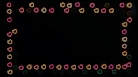 Flashing frame of Boke as hearts Video stock 69745439
