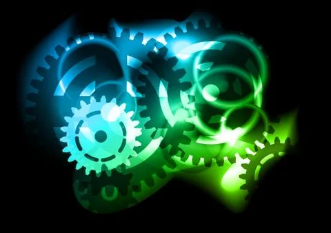 Flashing gear Illustrazione stock