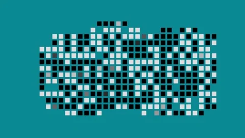 Flashing geometric shapes. Stock Footage 314206489