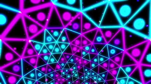 Flashing Glowing Blue Grid Background Looped Video Stock Footage 162880493