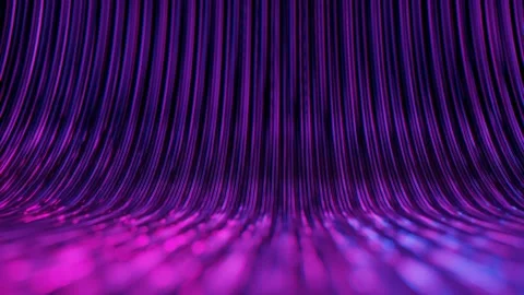 Flashing glowing lines background. looping abstract animation. 3d render Stock Footage 257393076