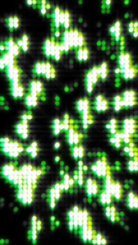Flashing green led matrix panel abstract background Stock Footage 341787910