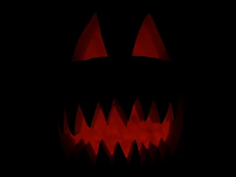 A flashing Halloween pumpkin Stock Footage 80155619
