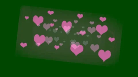Flashing Hearts on Green Screen:  Loop + Matte Stock Footage 146817901