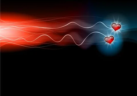 Flashing hearts Stock Illustration