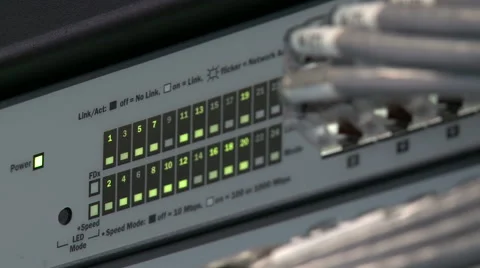 Flashing indicators alert about connections Stock Footage 45372102