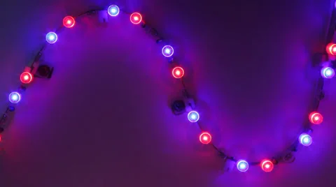Flashing LED lights changing color - close up Stock Footage 35884737