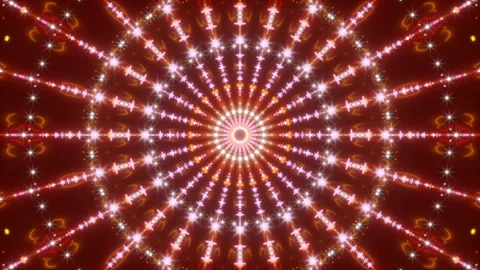Flashing light and motion particles on red background, loop Stock Footage 120465919