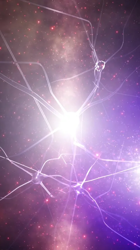 Flashing light and nerve cells animation Stock Footage 341434934
