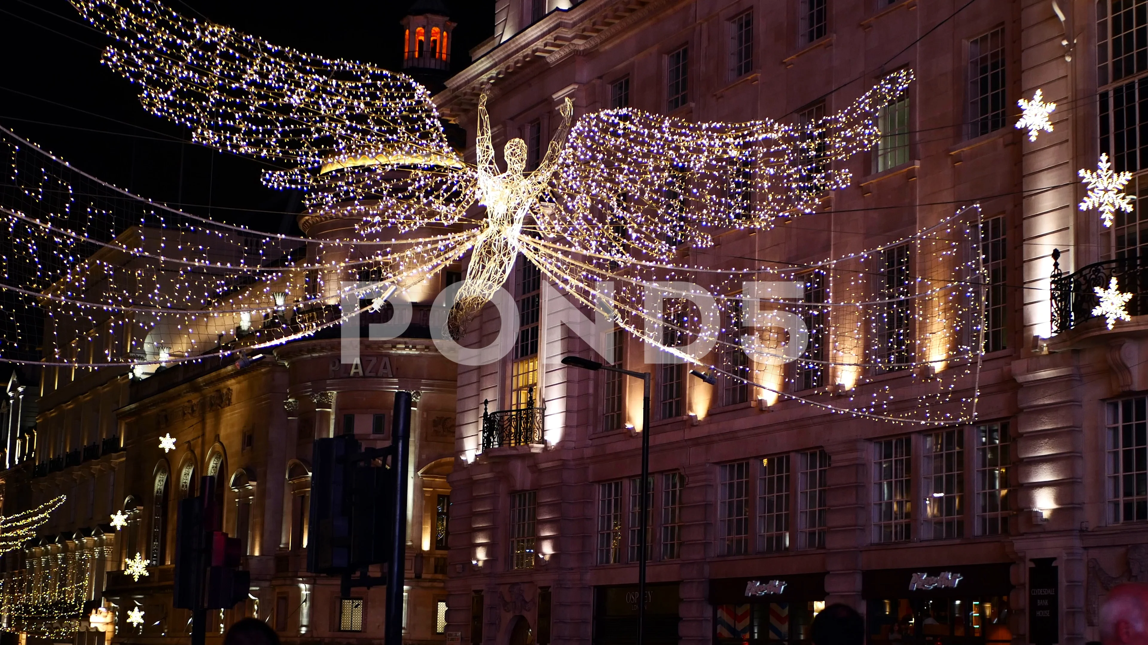 Flashing Light Angel Above Regent Street Stock Video Pond5