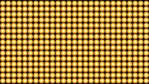 Flashing light bulbs on led wall stage or projectors blinking Loop Background Video stock 157757687