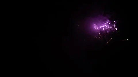 Flashing light from fireworks display 6K Video stock 291549636