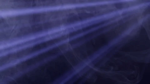Flashing light rays on a blue smokey background Vídeo Stock 107482898