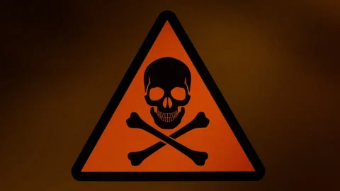 Flashing Light On Warning Sign Loop Stock Footage 303384658