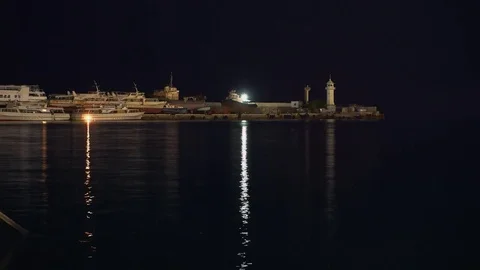 Flashing Lighthouse at the end of the earth Stock Footage 70971479