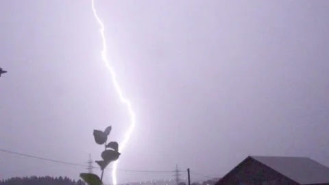 Flashing lightning Stock Footage 156715566