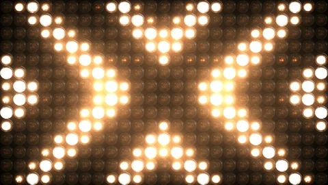 Flashing Lights 4K  X Shape Stock Footage 103311376