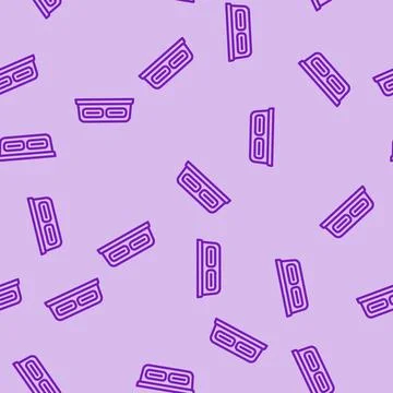 Flashing lights alert line vector seamless pattern イラスト素材