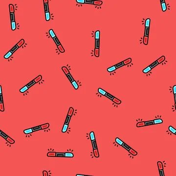 Flashing lights alert vector seamless pattern Stock Illustration