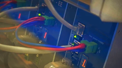 Flashing lights of the server in the data center 스톡 동영상 71570069