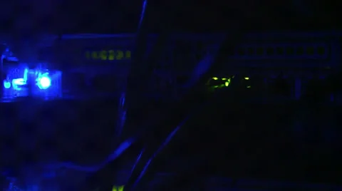 Flashing lights in server rack Stock Footage 36630872