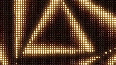 Flashing Lights Triangle Board 4K Loop LED Background Animation Blinking Lights Stock-Footage 243891581