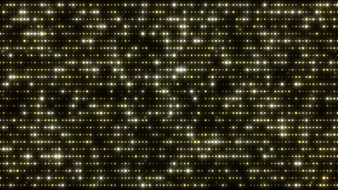 Flashing Lights Wall starlight particles flicker blinking golden lights Stage Stock Footage 246580914